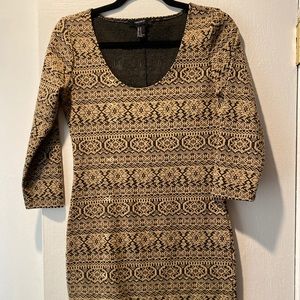 Aztec pattern mini dress